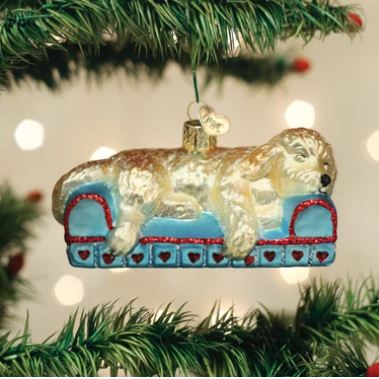 Sleepy Doodle Dog Ornament