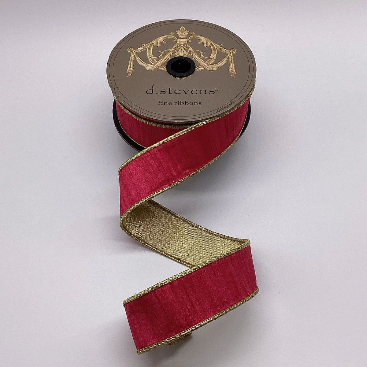 Slub Dupion Metallic Gold Back Ribbon - Image 3