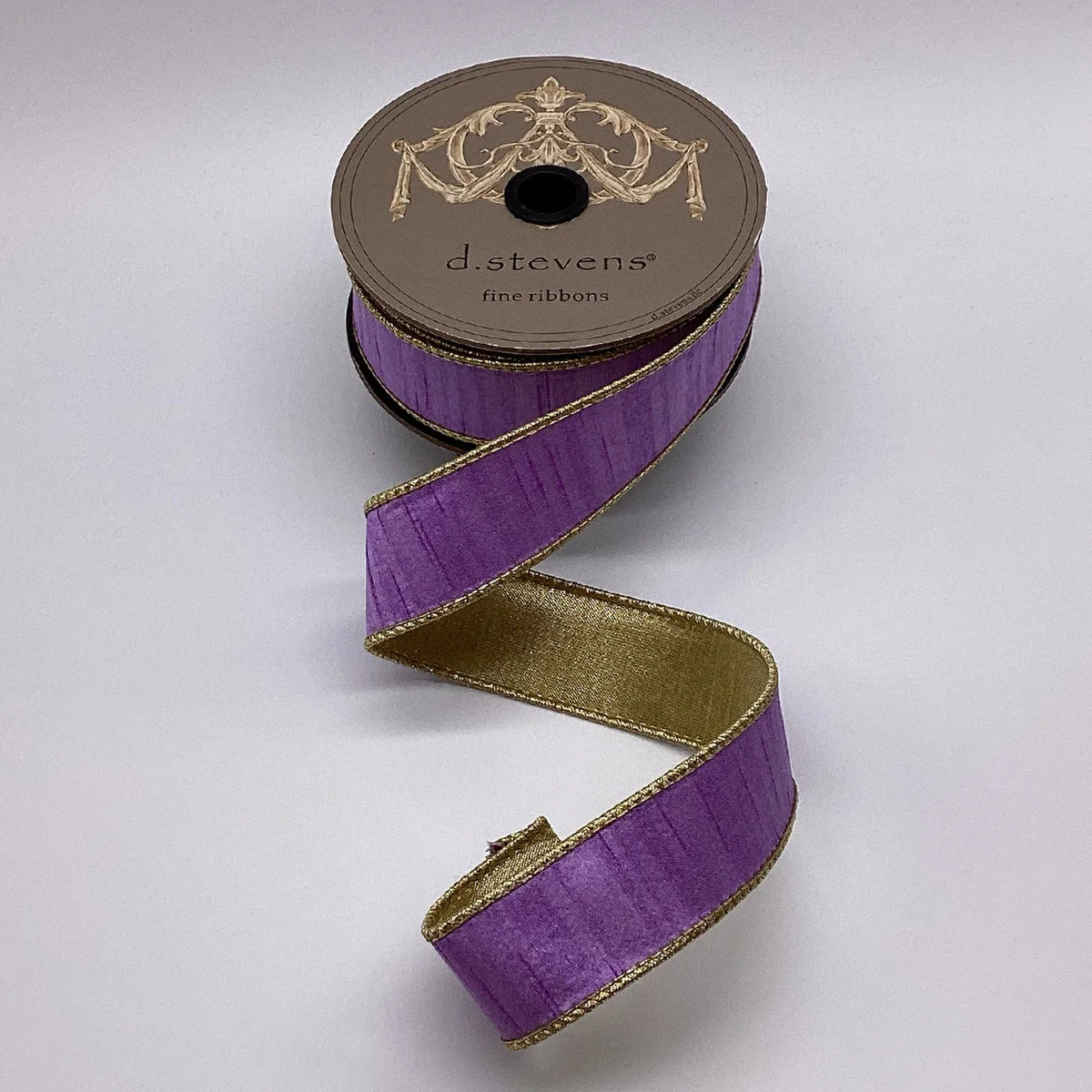 Slub Dupion Metallic Gold Back Ribbon - Image 4