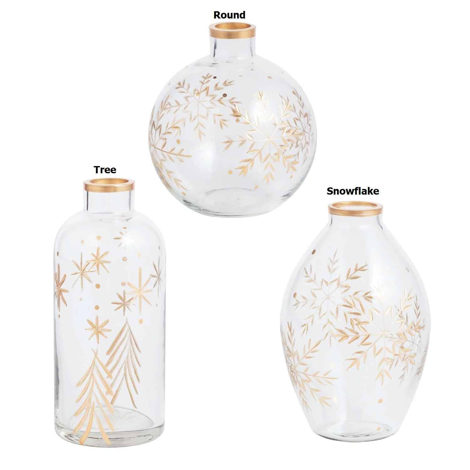 Snowflake Bud Vases