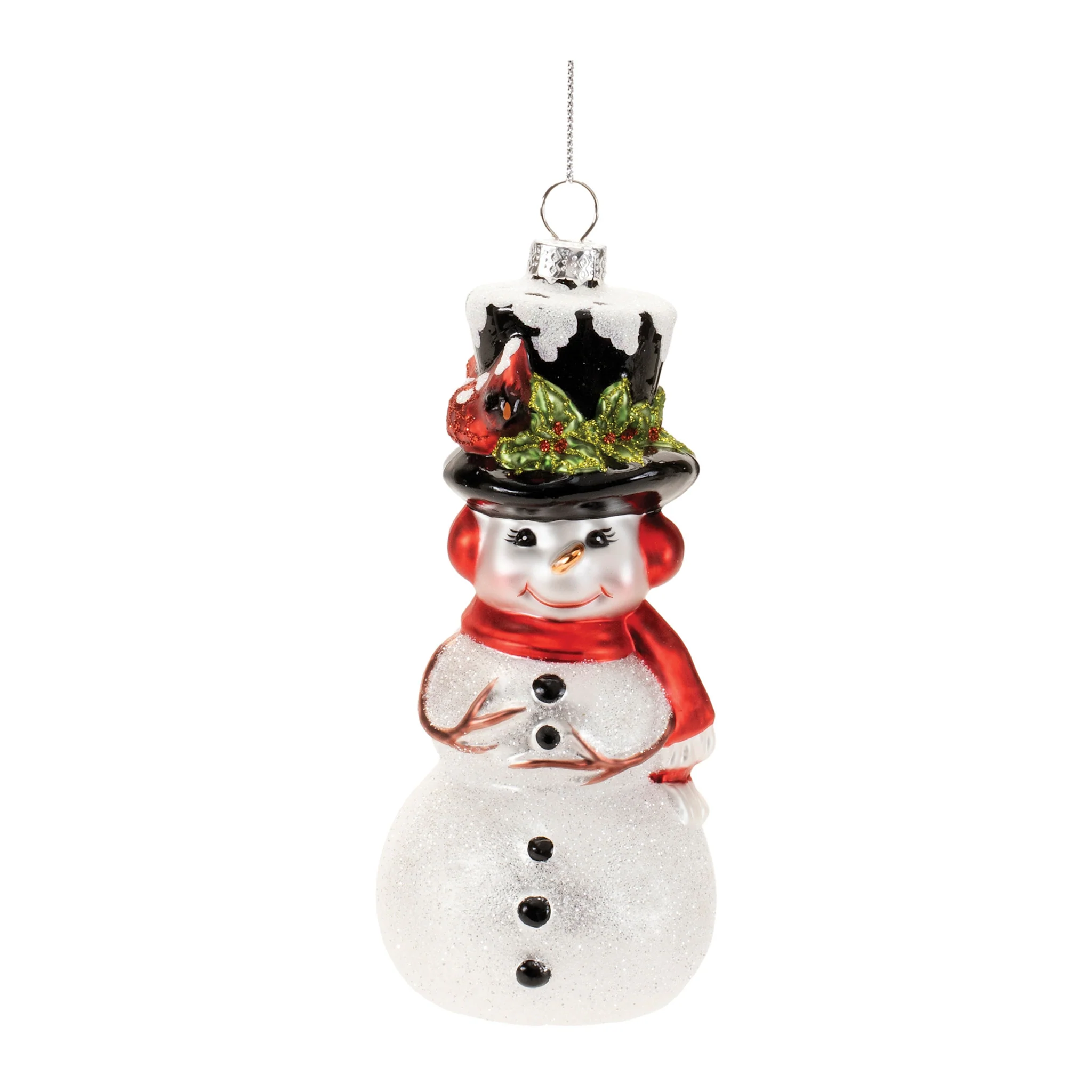 Snowman Ornament Glass