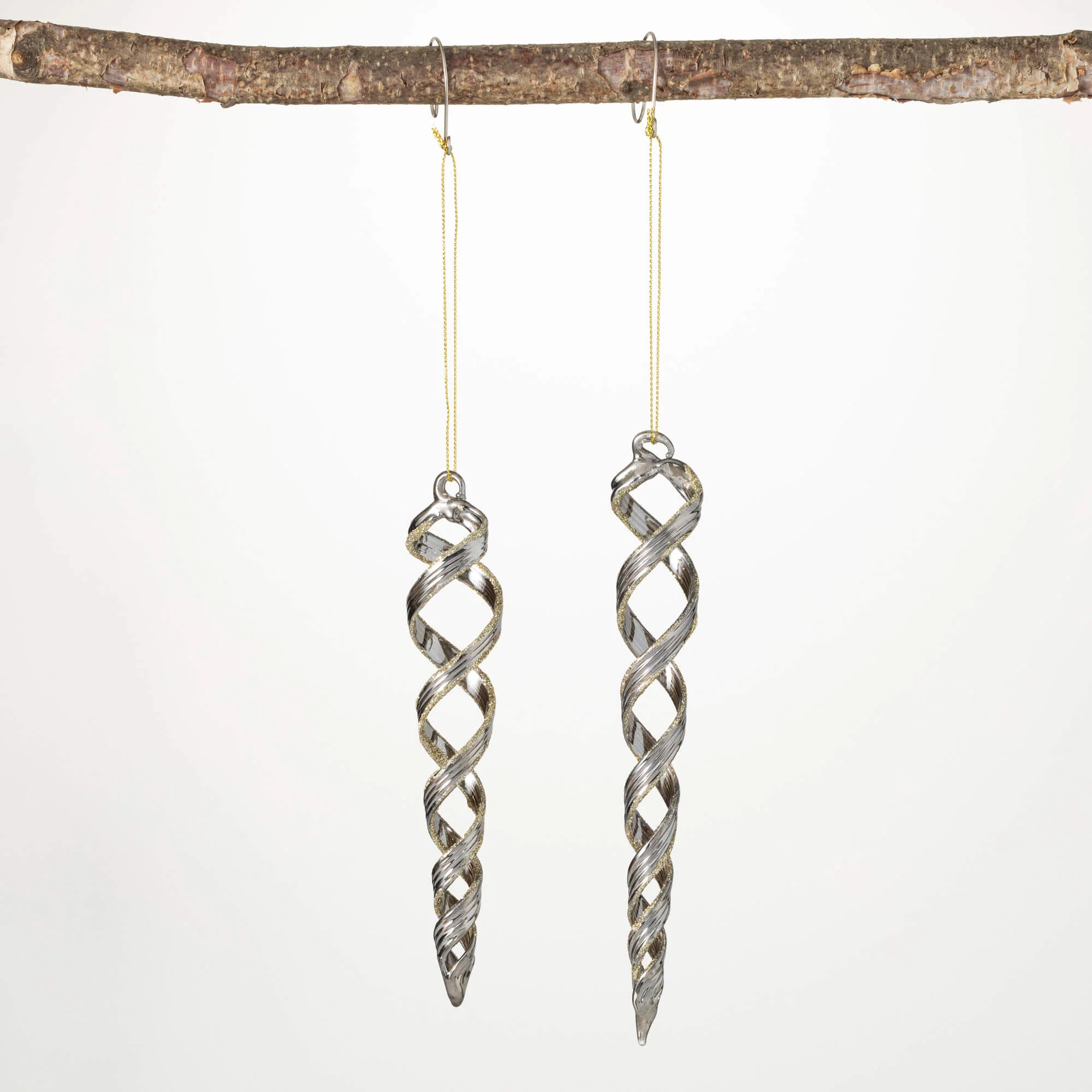 Spiral Icicle Ornament - Sold Individually