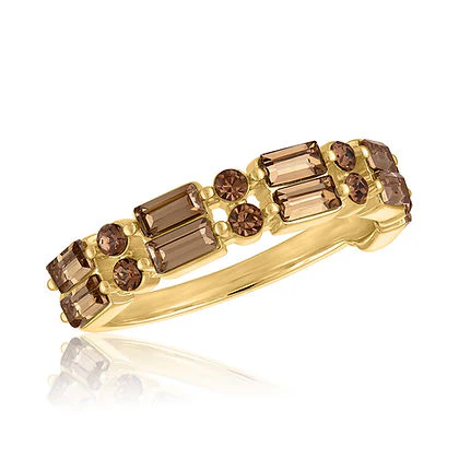 Stacked Light Colorado Topaz Gold Layers Rings - Image 5