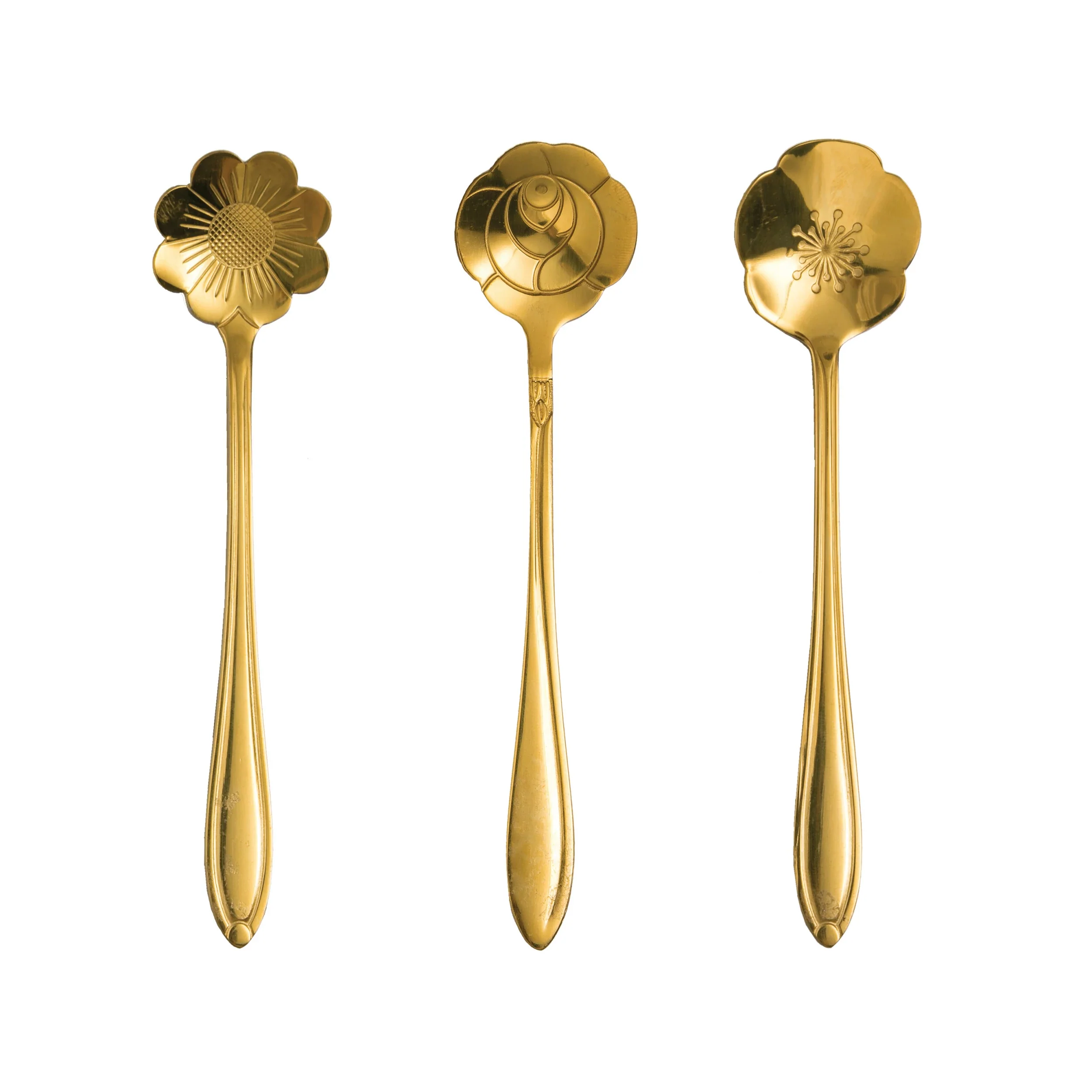 Stainless Steel Flower Shaped Spoons - Sold as Set - Image 4