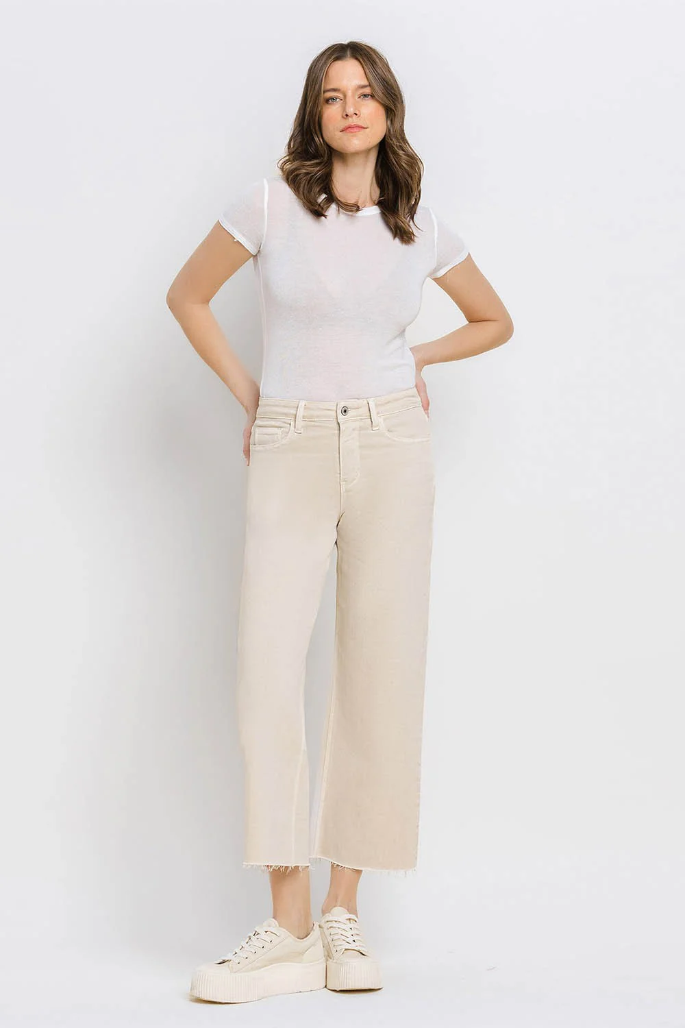 Stella High Rise Crop Wide Leg Jeans - Image 12