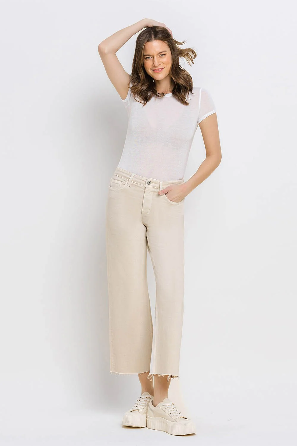 Stella High Rise Crop Wide Leg Jeans - Image 16