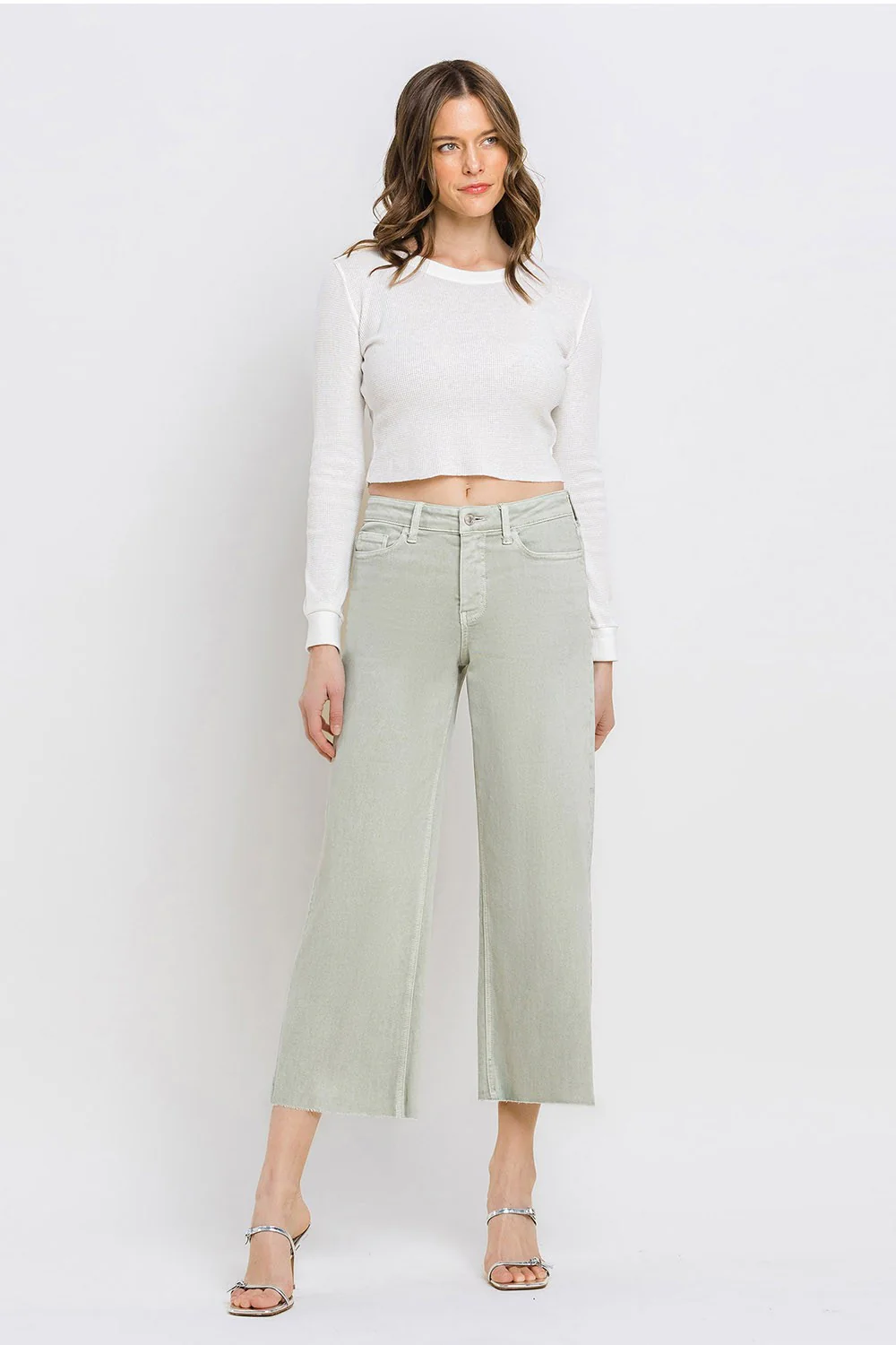 Stella High Rise Crop Wide Leg Jeans - Image 17
