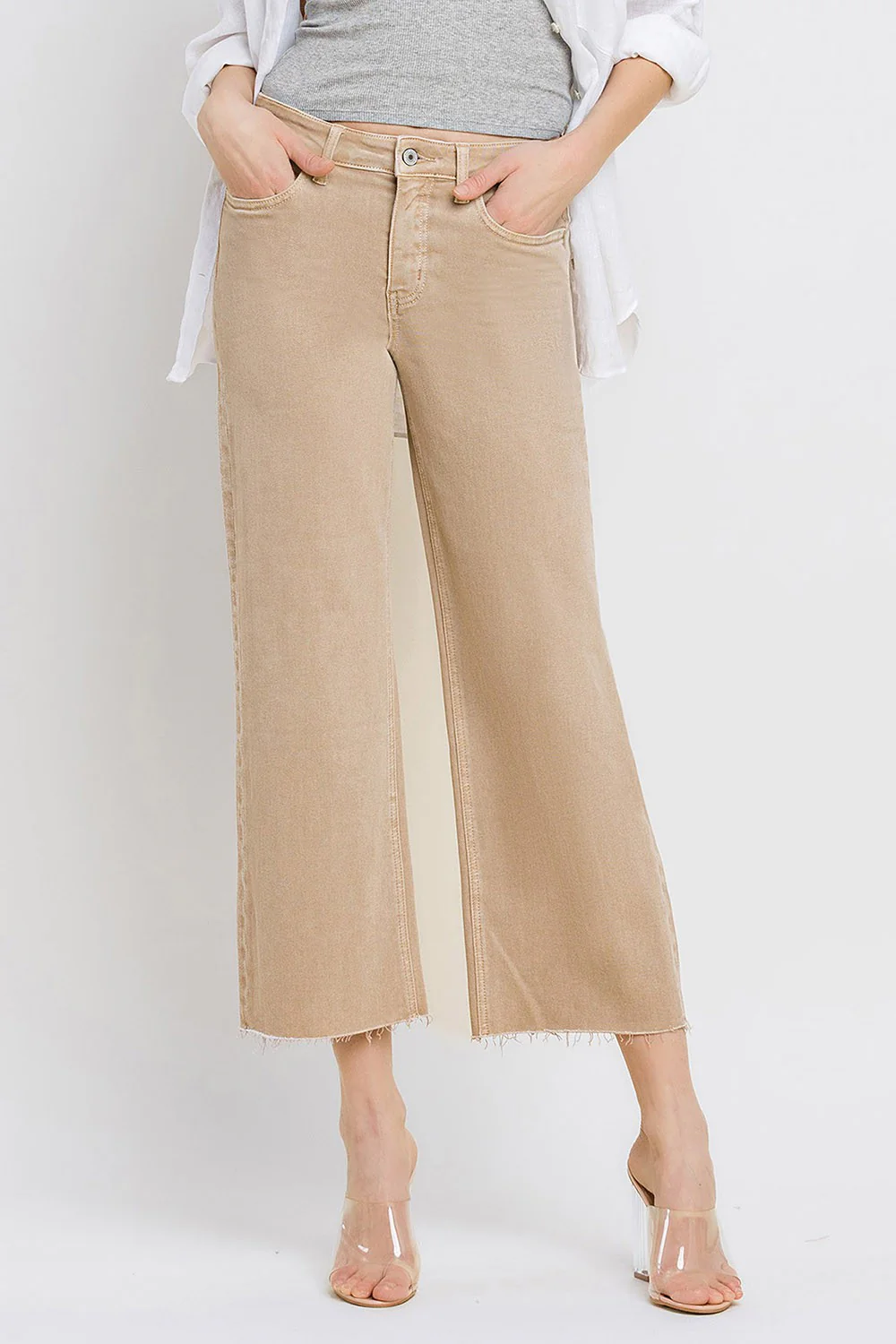 Stella High Rise Crop Wide Leg Jeans - Image 19