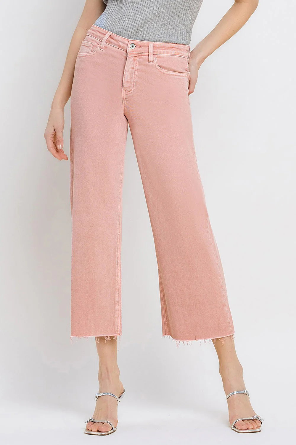 Stella High Rise Crop Wide Leg Jeans - Image 37