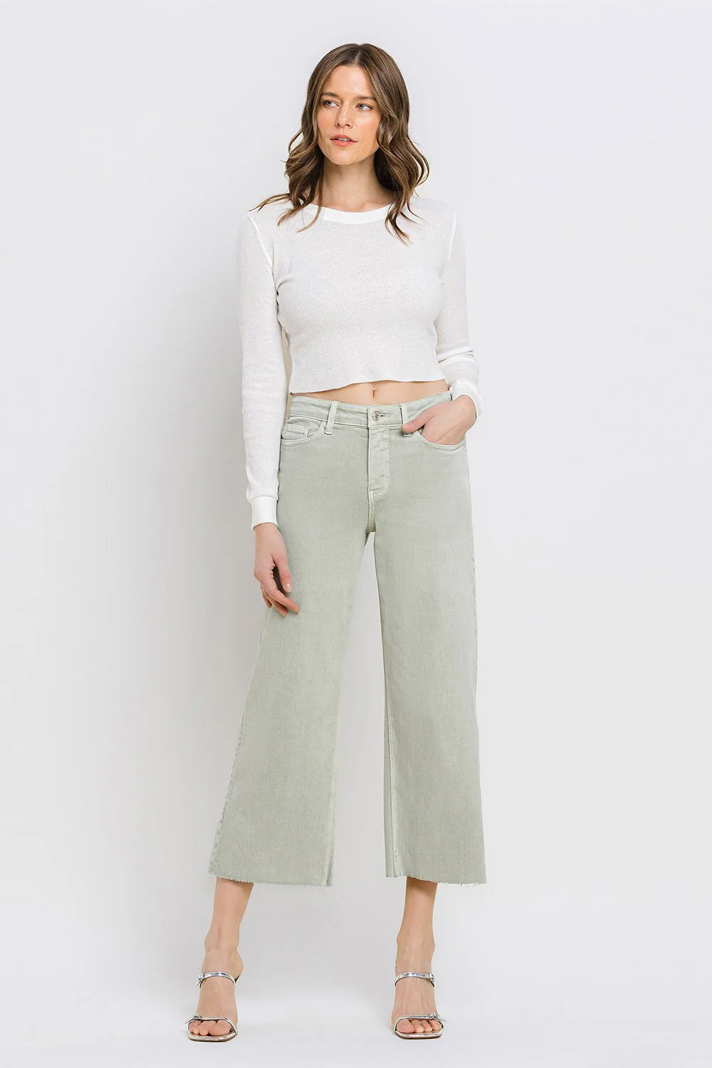 Stella High Rise Crop Wide Leg Jeans - Image 44