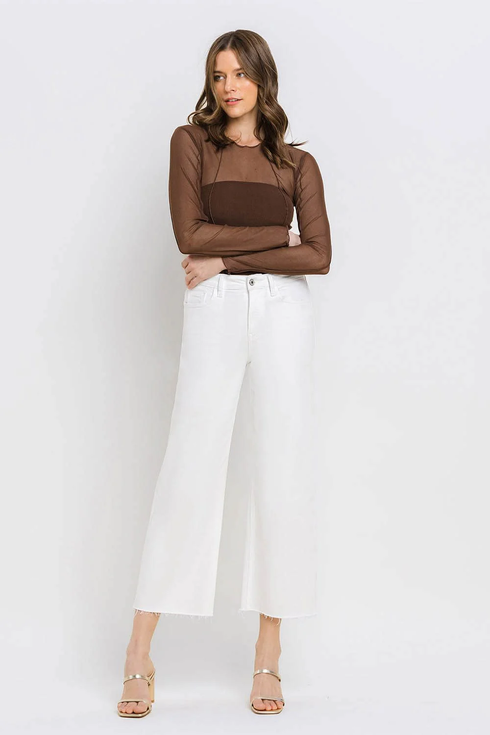 Stella High Rise Crop Wide Leg Jeans - Image 54