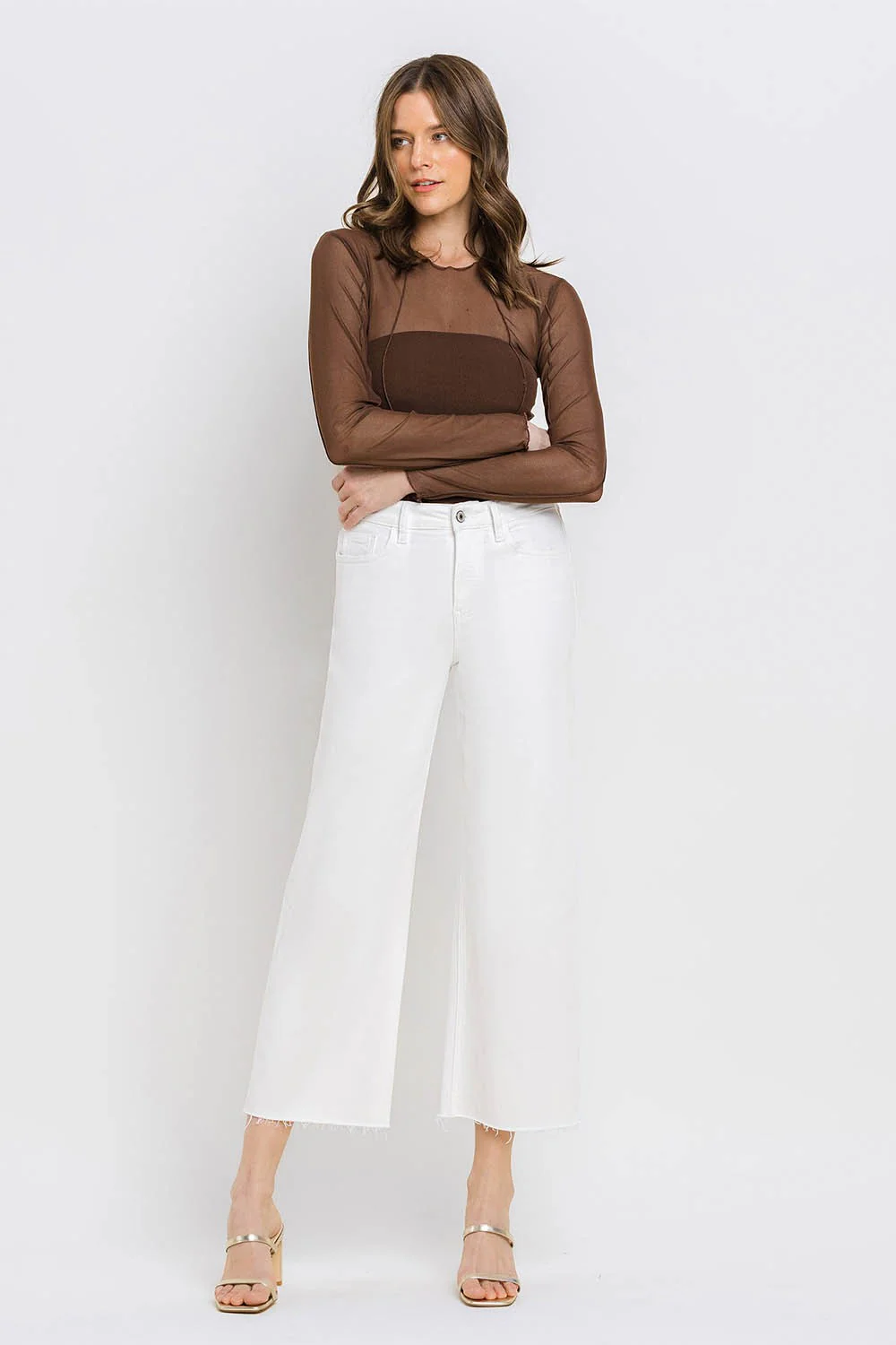 Stella High Rise Crop Wide Leg Jeans - Image 6