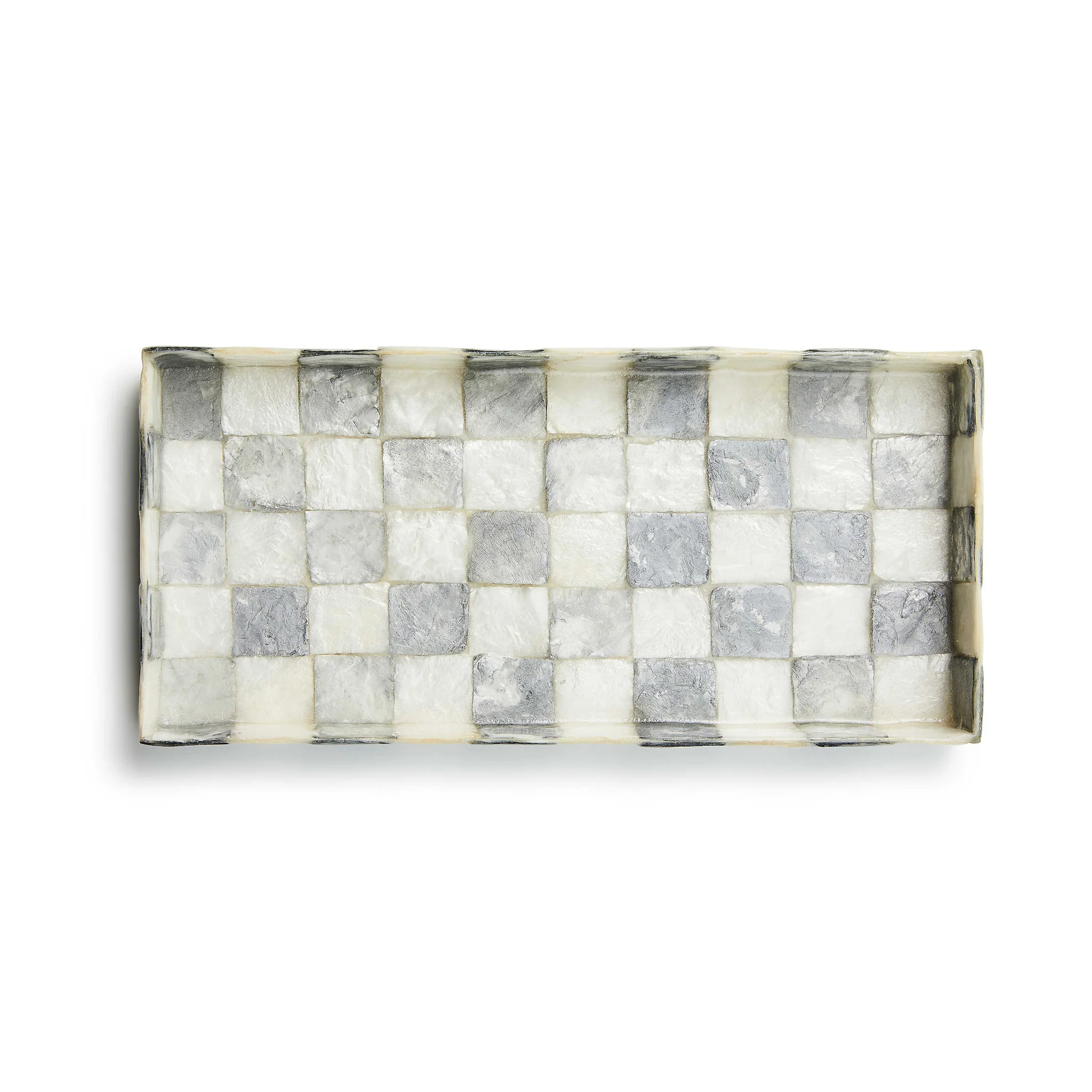 Sterling Check Capiz Vanity Tray - Image 2