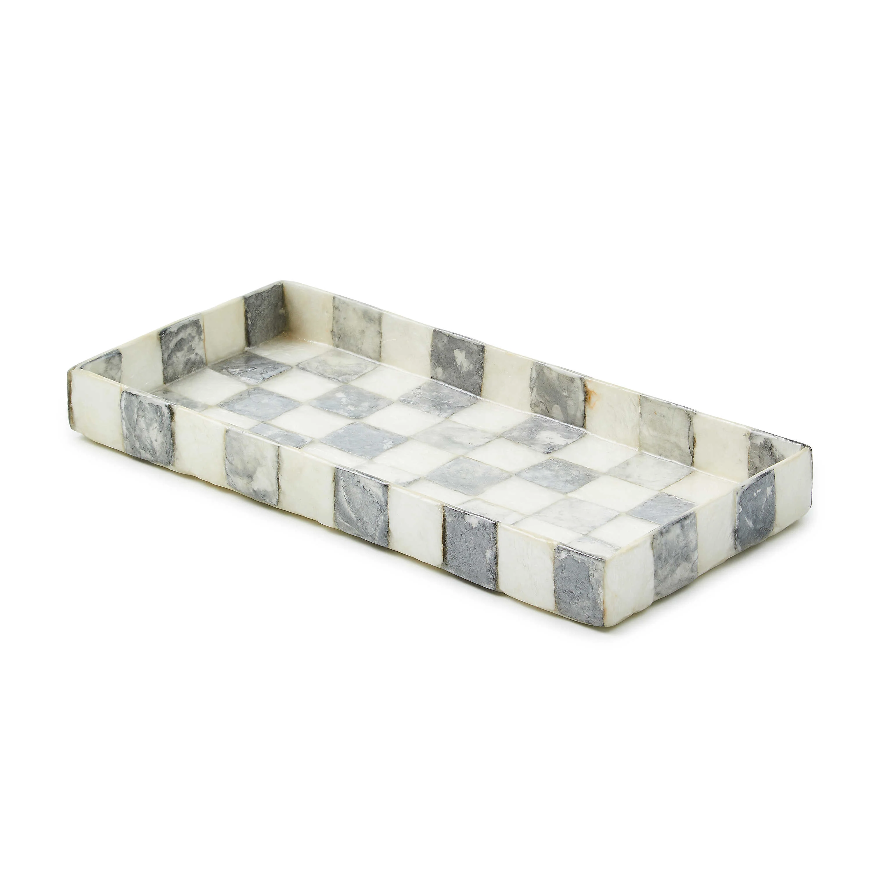 Sterling Check Capiz Vanity Tray - Image 7