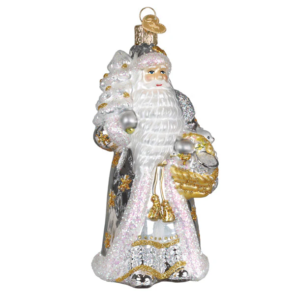 Sterling Santa Ornament - Image 2