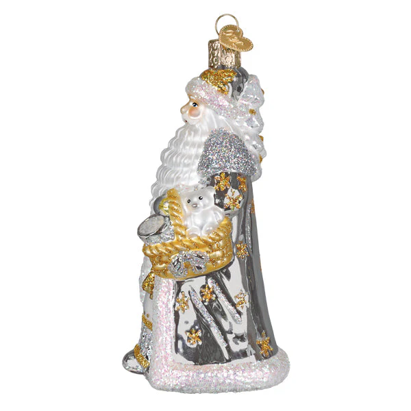 Sterling Santa Ornament - Image 3