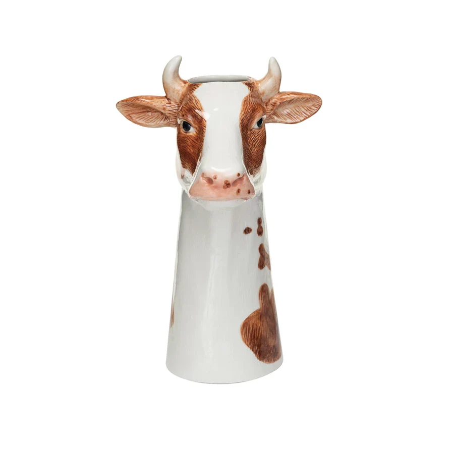 Stoneware Cow Vase - Image 6