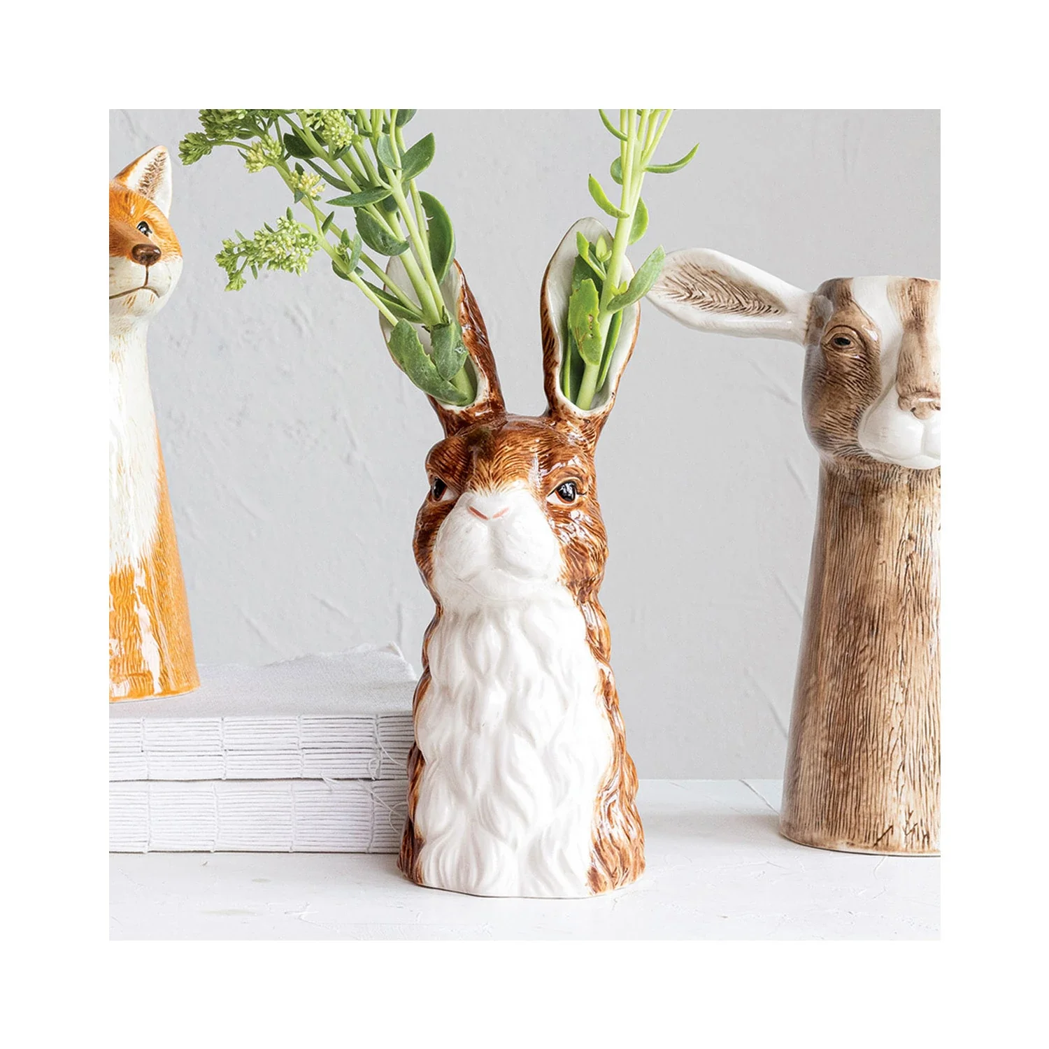 Stoneware Rabbit Vase - Image 10