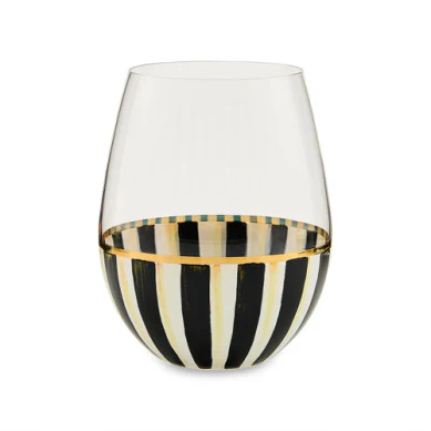 Stripe Stemless Wine Glass - Image 2