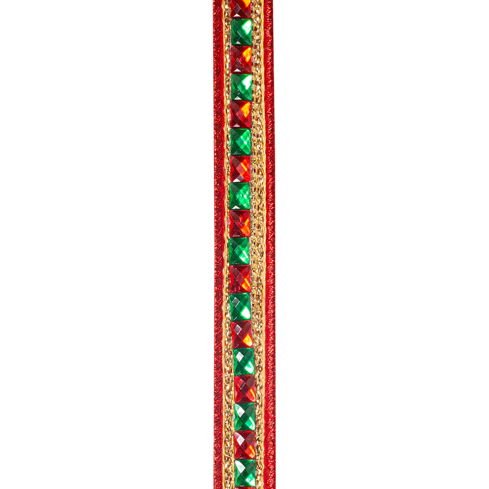 Sumptuous Jewel Accent Deluxe Metallic Backed Wired Edge Ribbon - Image 7