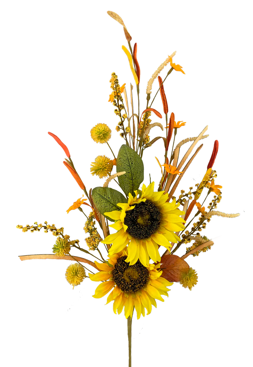 Sunflower Pom Pom Spray - Image 3