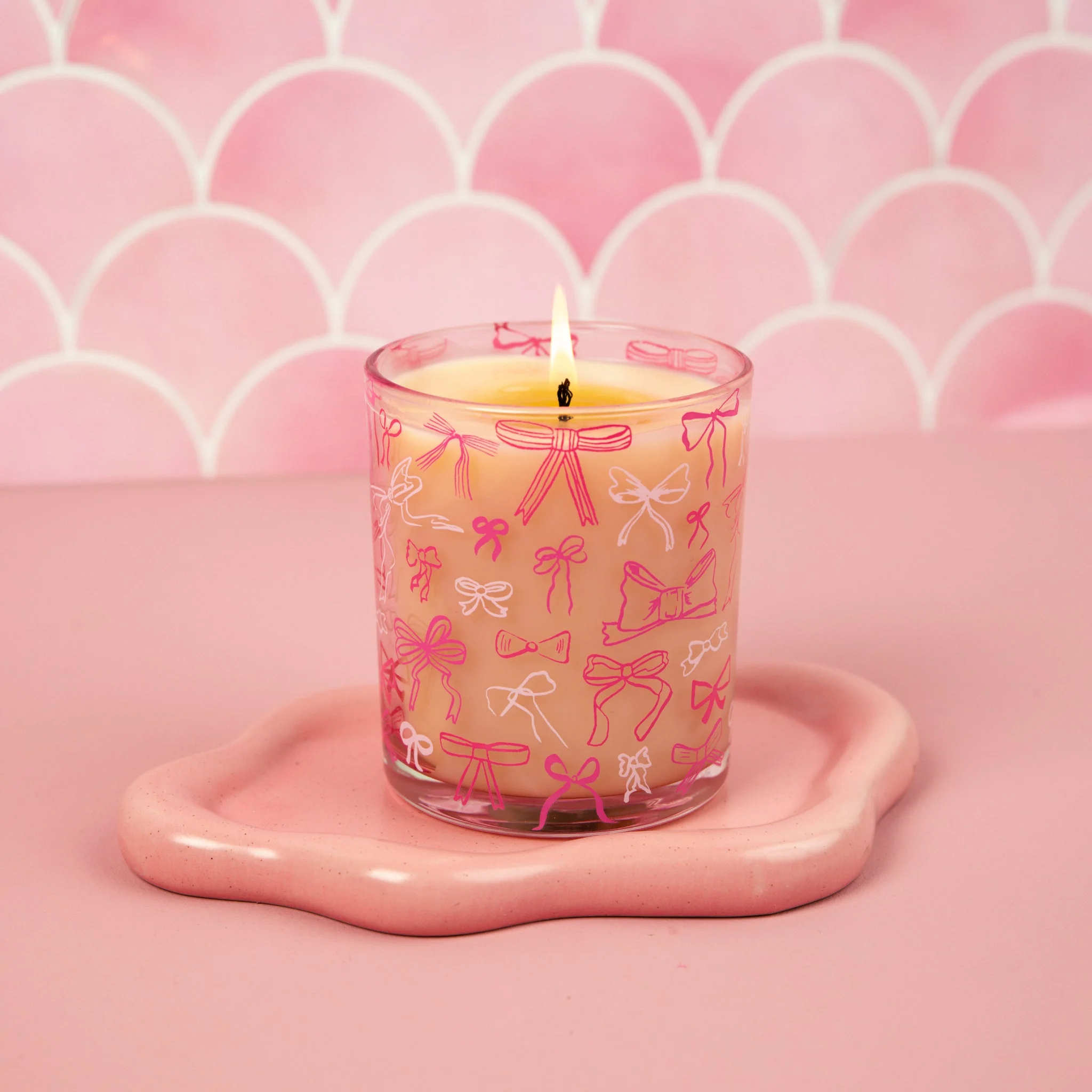 Sweet Grace Pink Bow Candle - Image 3