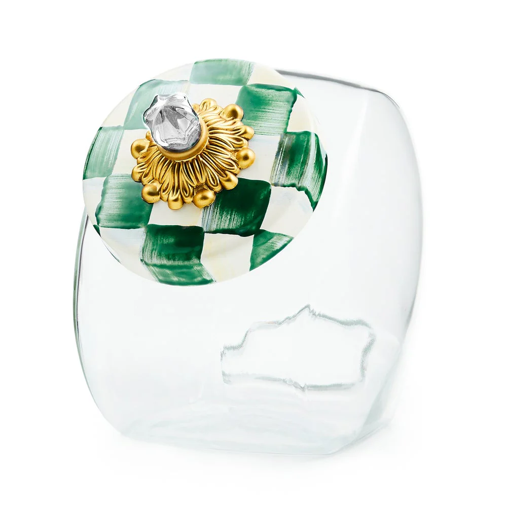 Sweets Jar with Emerald Check Lid - Image 2