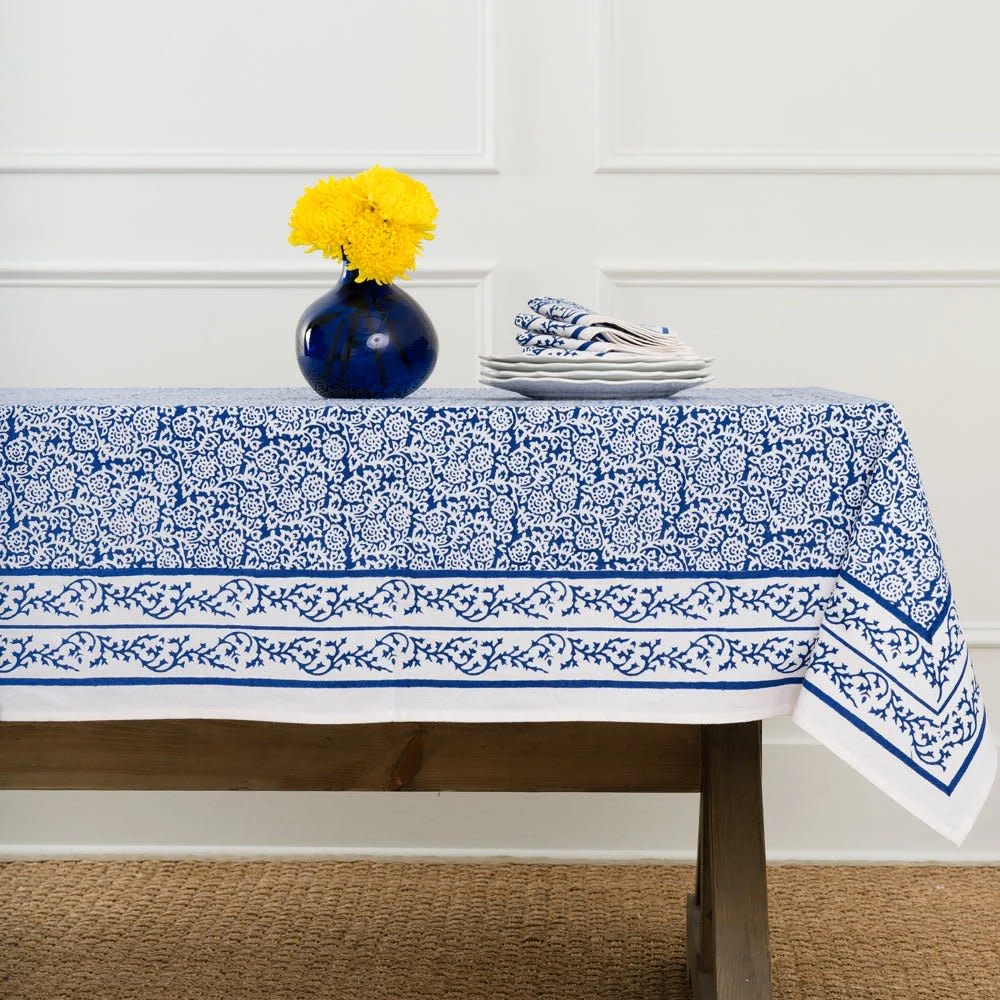 Tapestry Dark Blue Tablecloth - Image 3