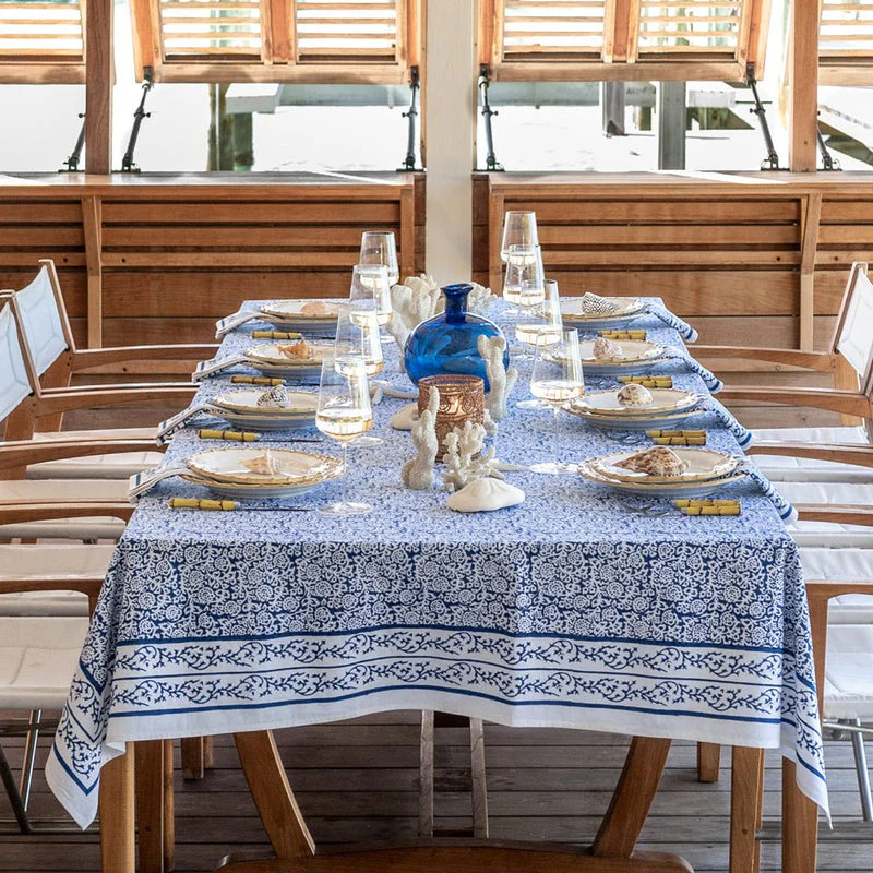 Tapestry Dark Blue Tablecloth - Image 6