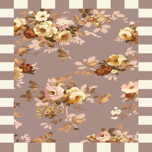 Taupe Wild Rose 2’ X 3’ Washable Rug