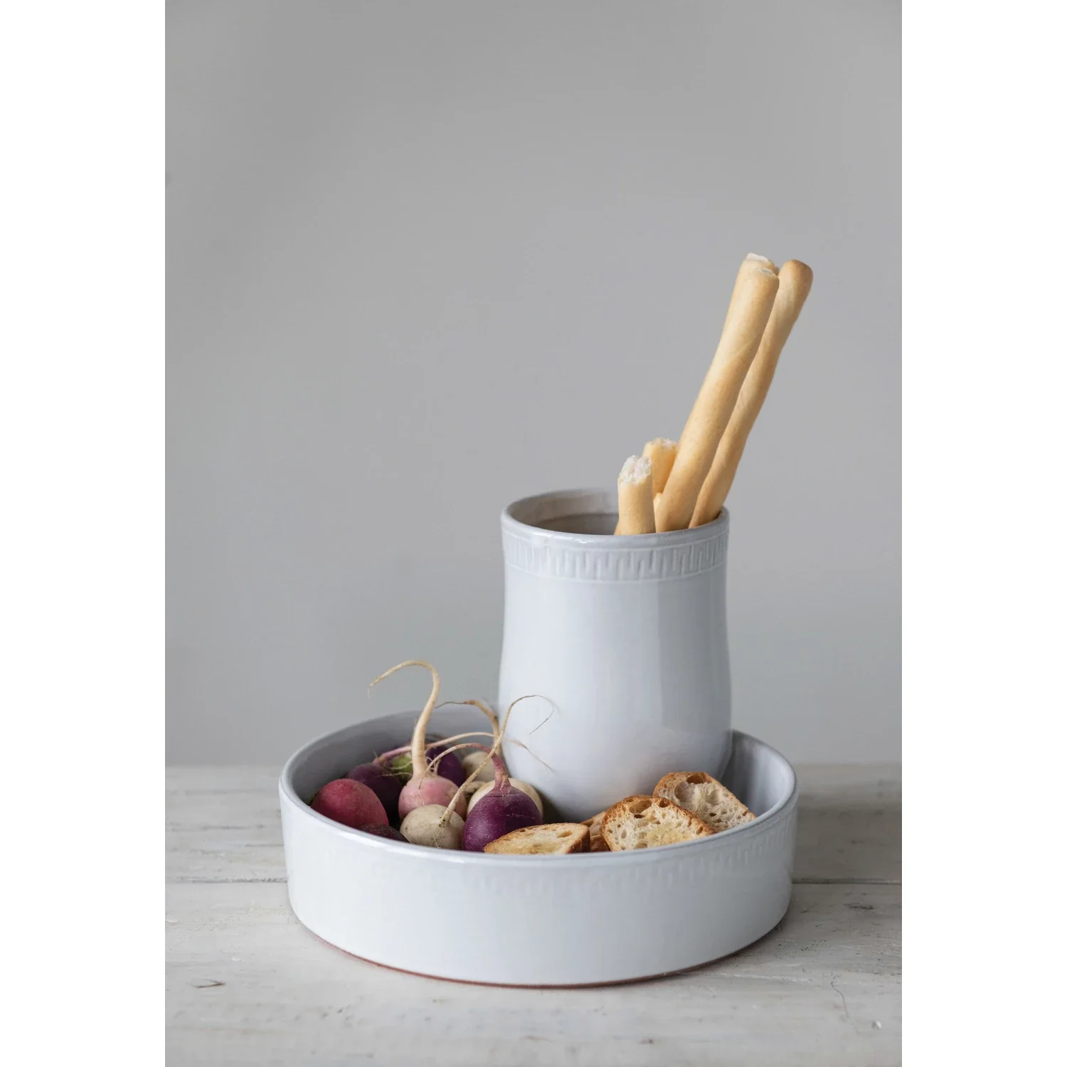 Terracotta Tray, 2 Compartments, Reactive Glaze - Image 2