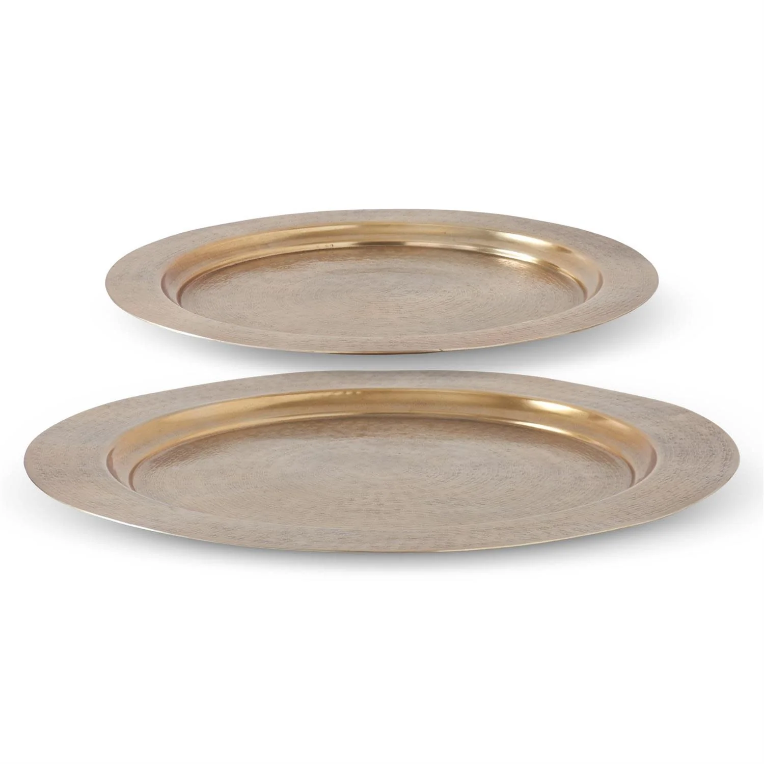 Textured Antiqued Gold Rimmed Tray - Image 2