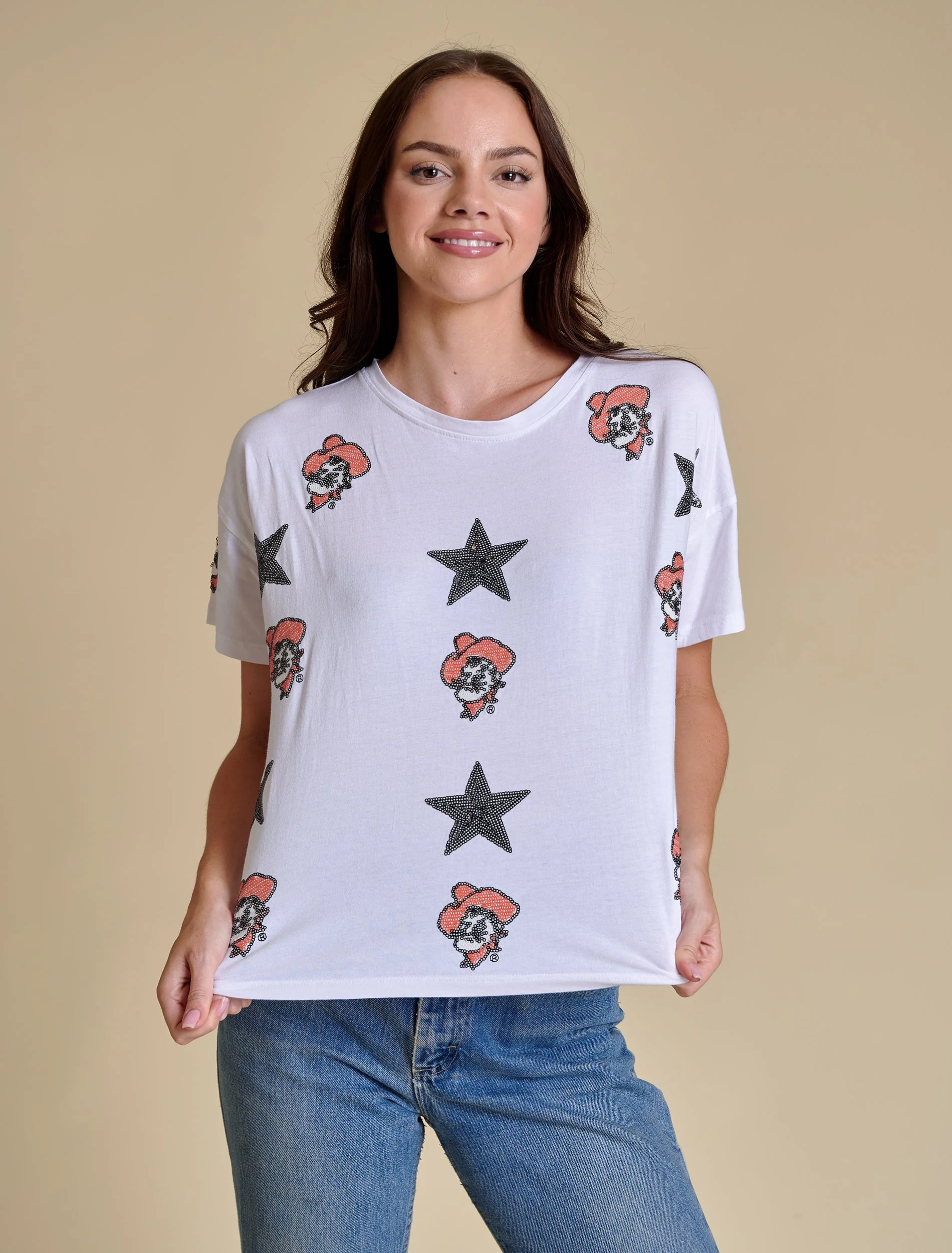 The All Over Sequin Boxy Tee - Image 16