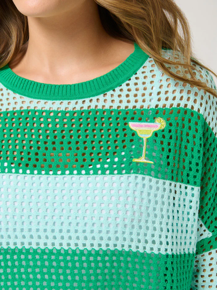 Tina Margarita Striped Mesh Sweater - Image 3