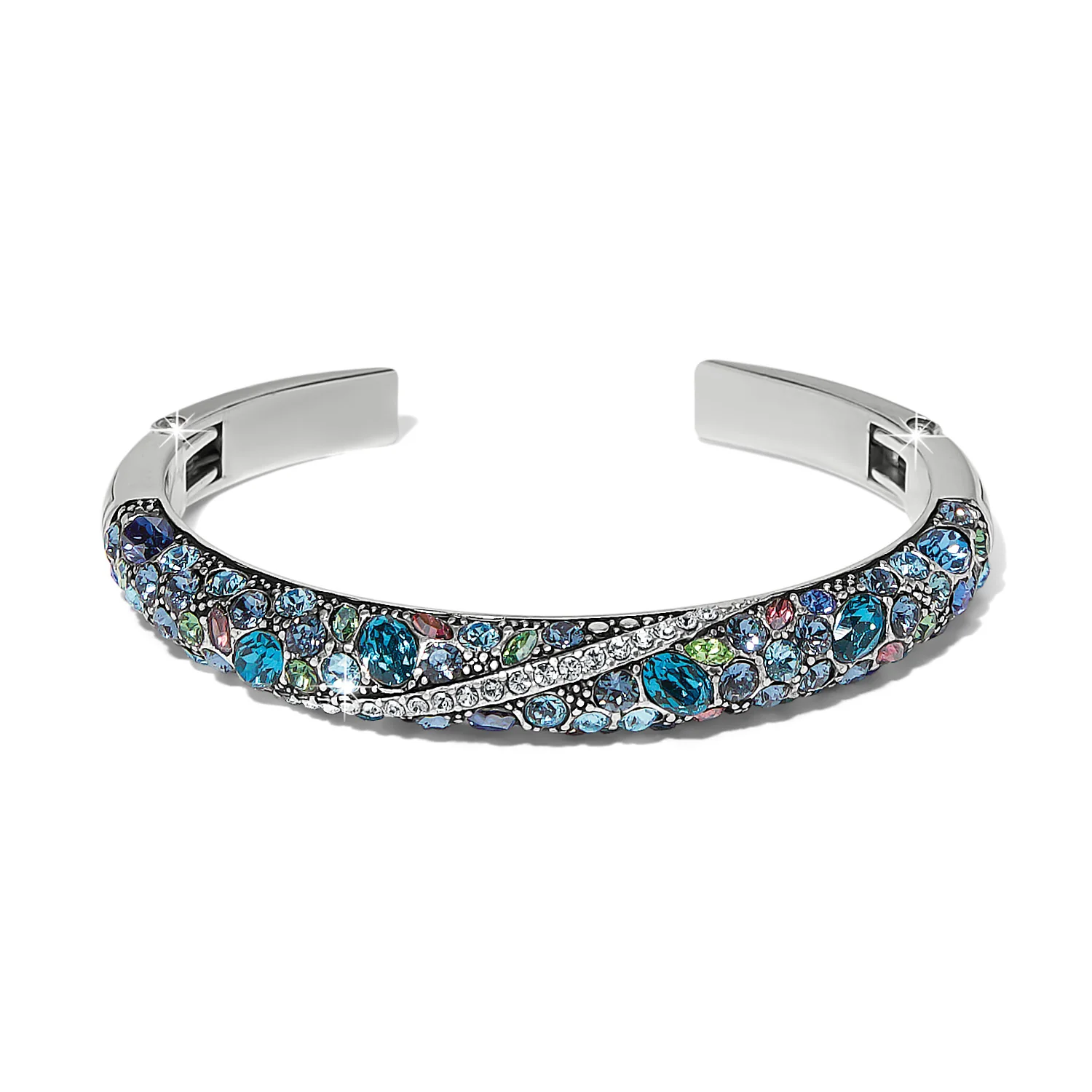 Trust Your Journey Blues Double Hinged Bangle - Image 4