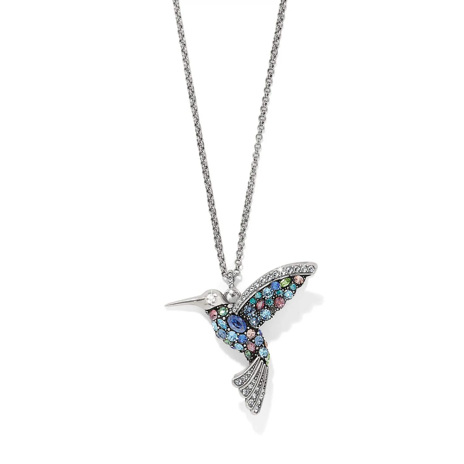 Trust Your Journey Blues Hummingbird Necklace