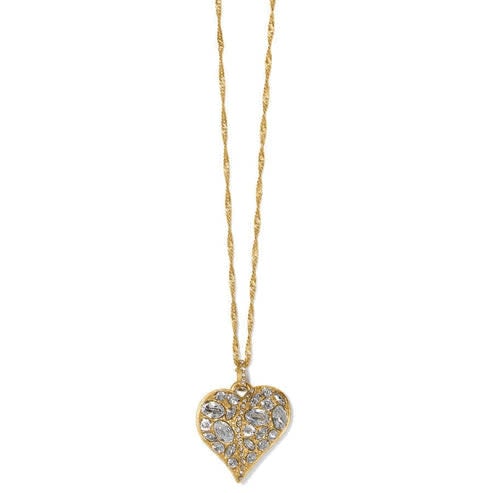 Trust Your Journey Heart Necklace - Gold