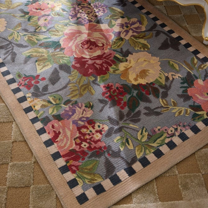 Mackenzie Childs Tudor Rose 3' X 5' Washable Rug - Image 5