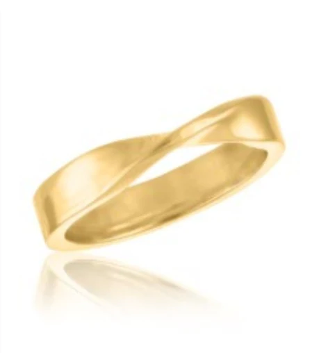 Twist Accent Gold Layers Ring - Image 2