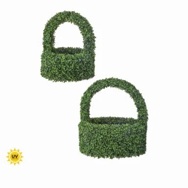 UV Boxwood Basket with Handle