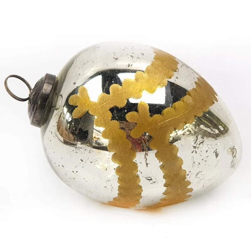 Venetian Glass Egg Ornament, 4"