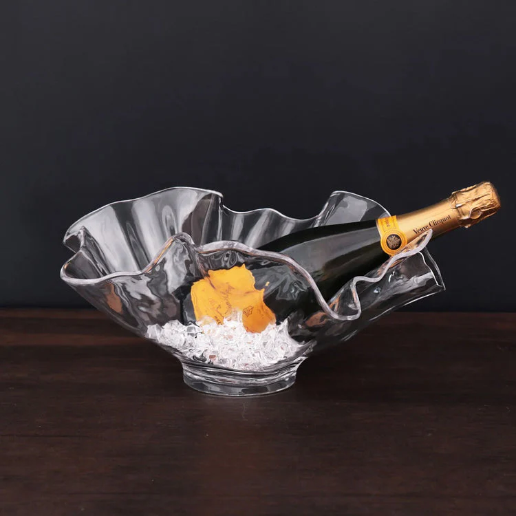 VIDA Acrylic Bloom Wine Bucket Clear - Image 4