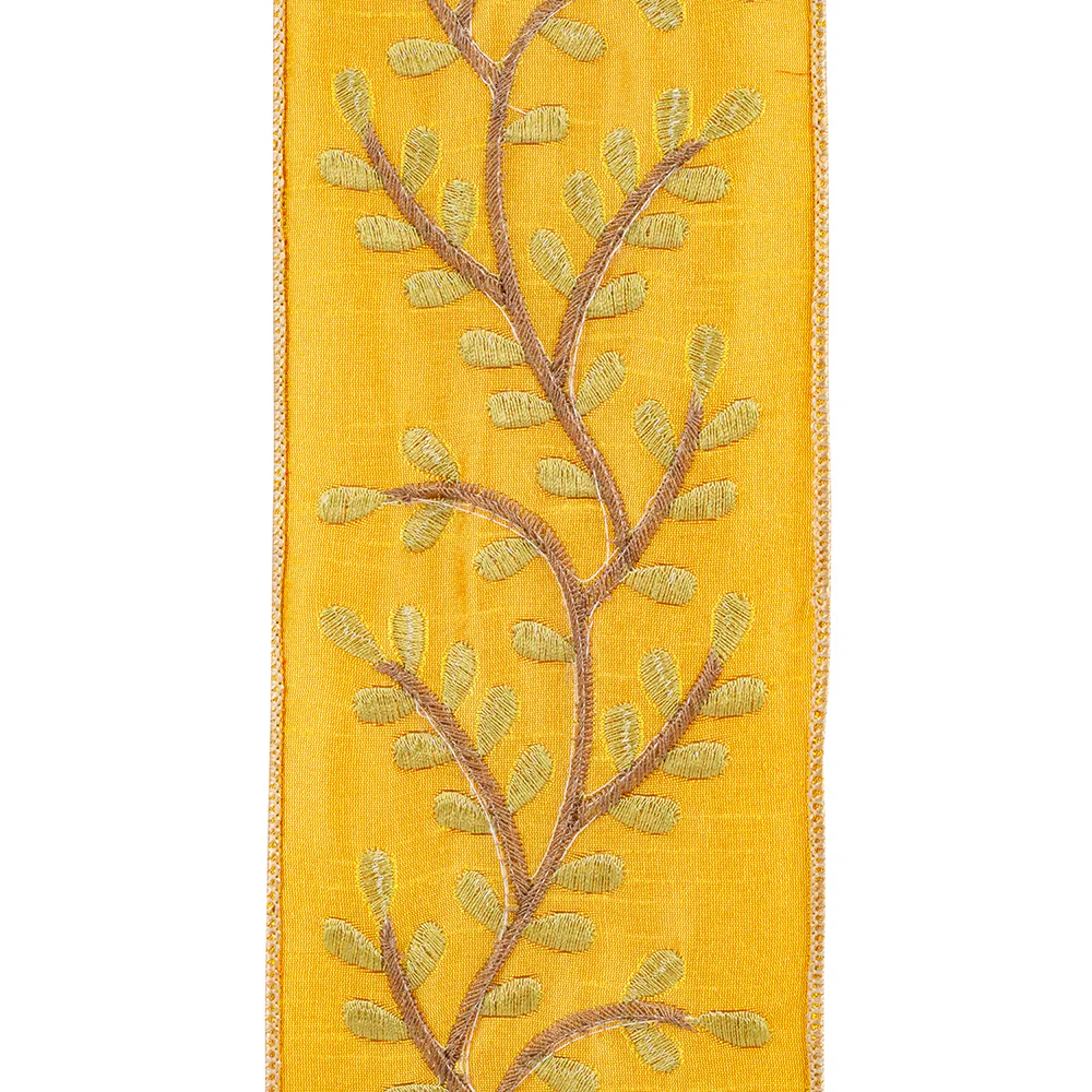 Vine Sunset Deluxe Embroidery Wired Edge Ribbon - Image 3