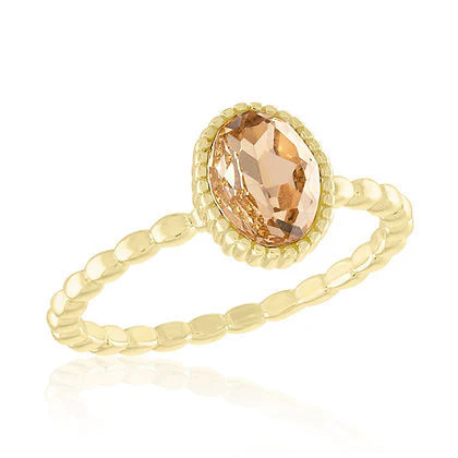 Vintage Rose Oval Gold Layers Rings - Image 6