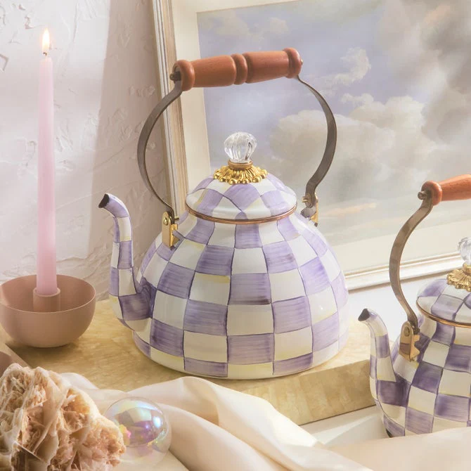 Violet Check 3 Quart Tea Kettle - Image 2