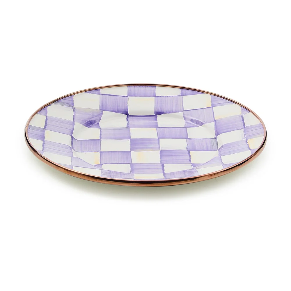 Violet Check Salad/Dessert Plate - Image 2