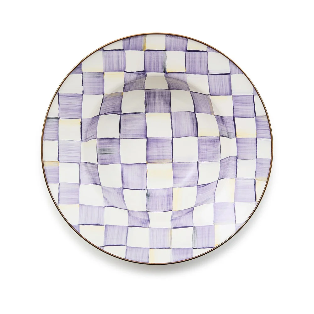Violet Check Serving Bowl - Image 2
