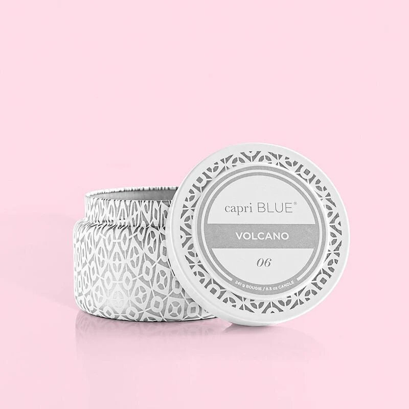 Volcano White Signature  Printed Travel Tin Candle - Image 2