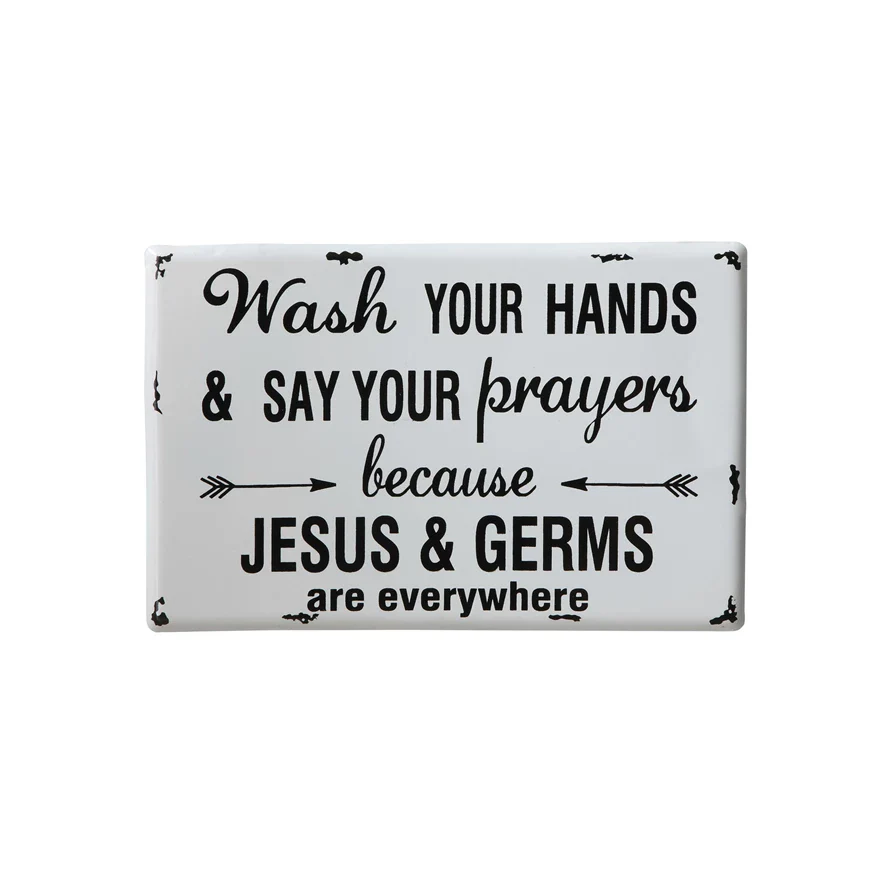 Wash Your Hands Metal Wall Decor