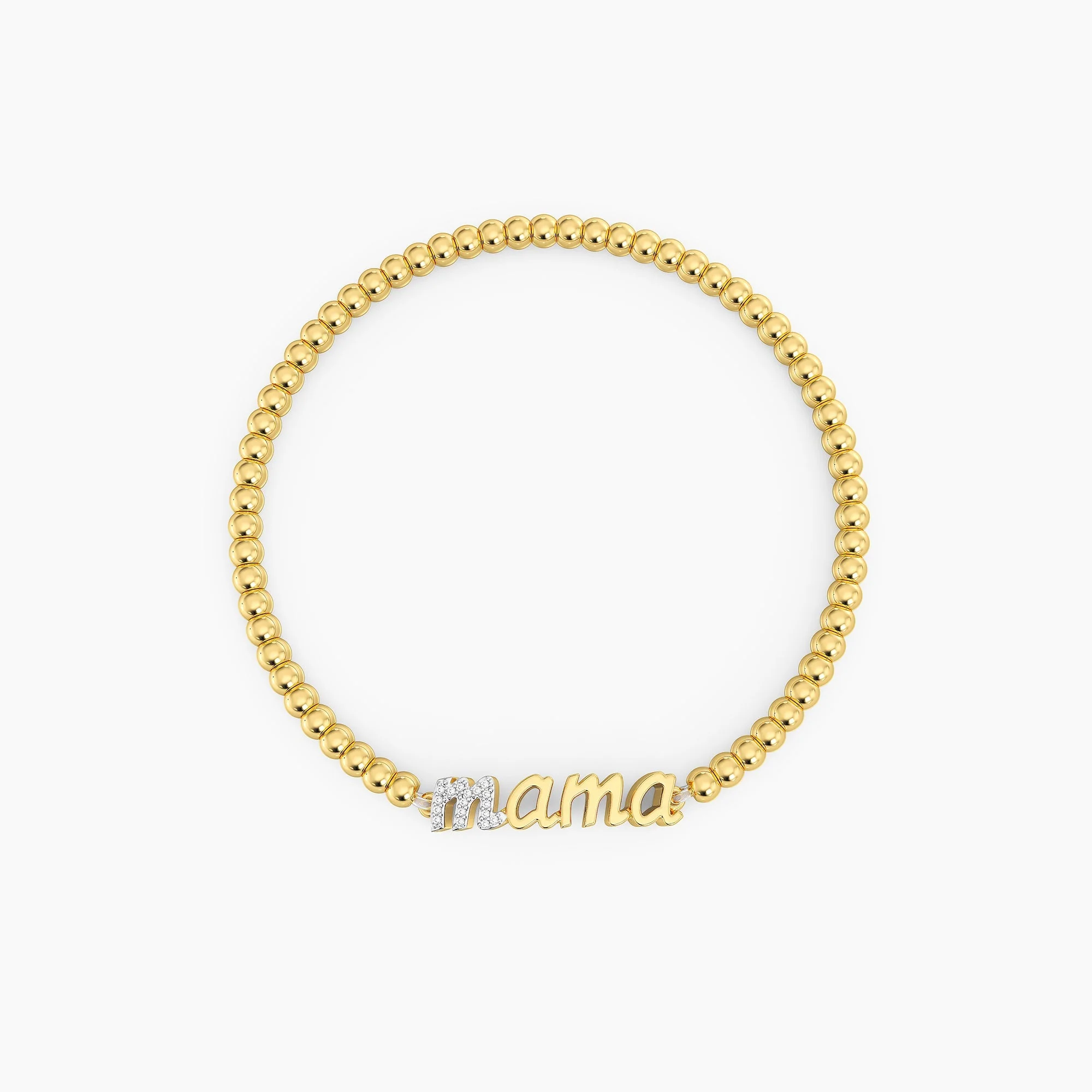 Waterproof Love You Mama Beaded Bracelet - Image 2